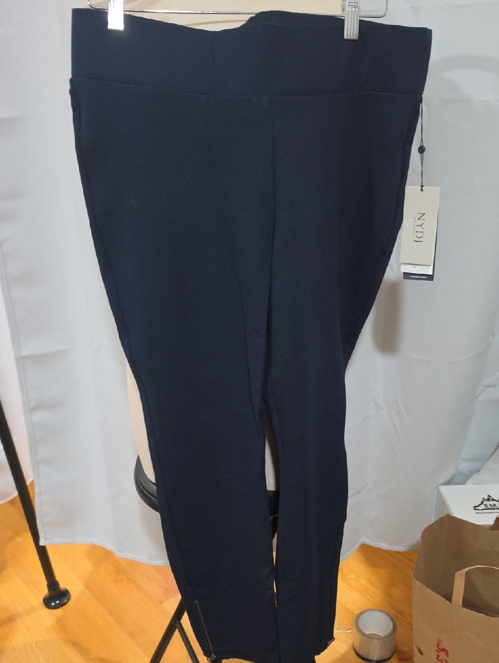NYDJ Dark Navy Pull-On Ponte Skinny Pants